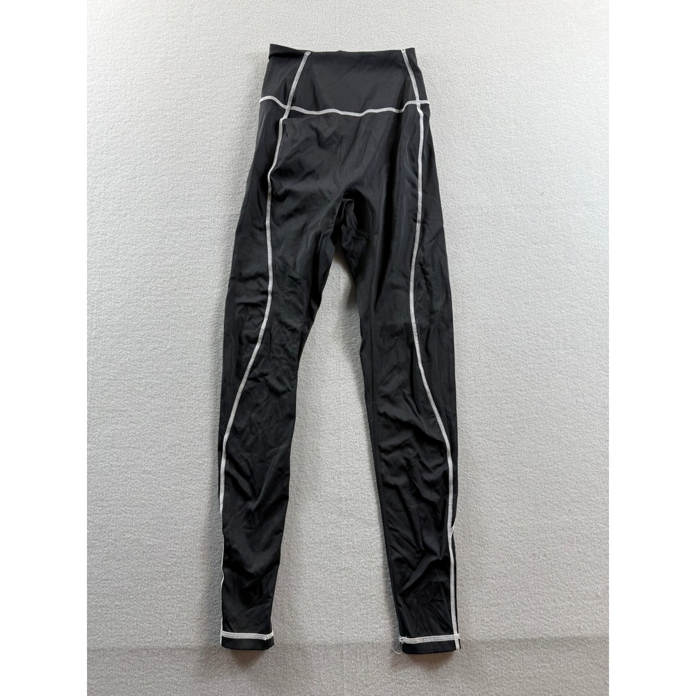 Buffbunny Collection Leggings Women Extra Small Black Contrast Stitch High Waist